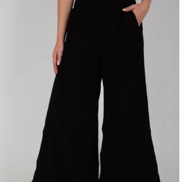 CP Shades Pants - CP Shades Wendy Palazzo Baby Corduroy Pants, Black, Size Medium, New, Never Worn